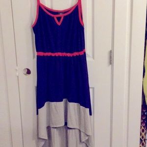 Empires Waist High Low Hem Dress